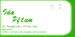 ida pflum business card